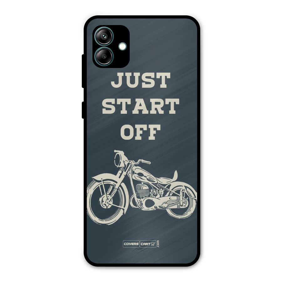 Just Start Off Metal Back Case for Galaxy A04