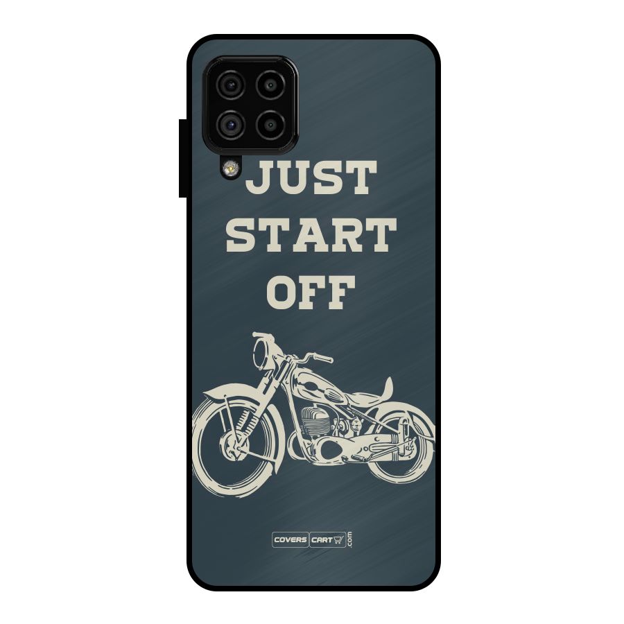 Just Start Off Metal Back Case for Galaxy A22 4G