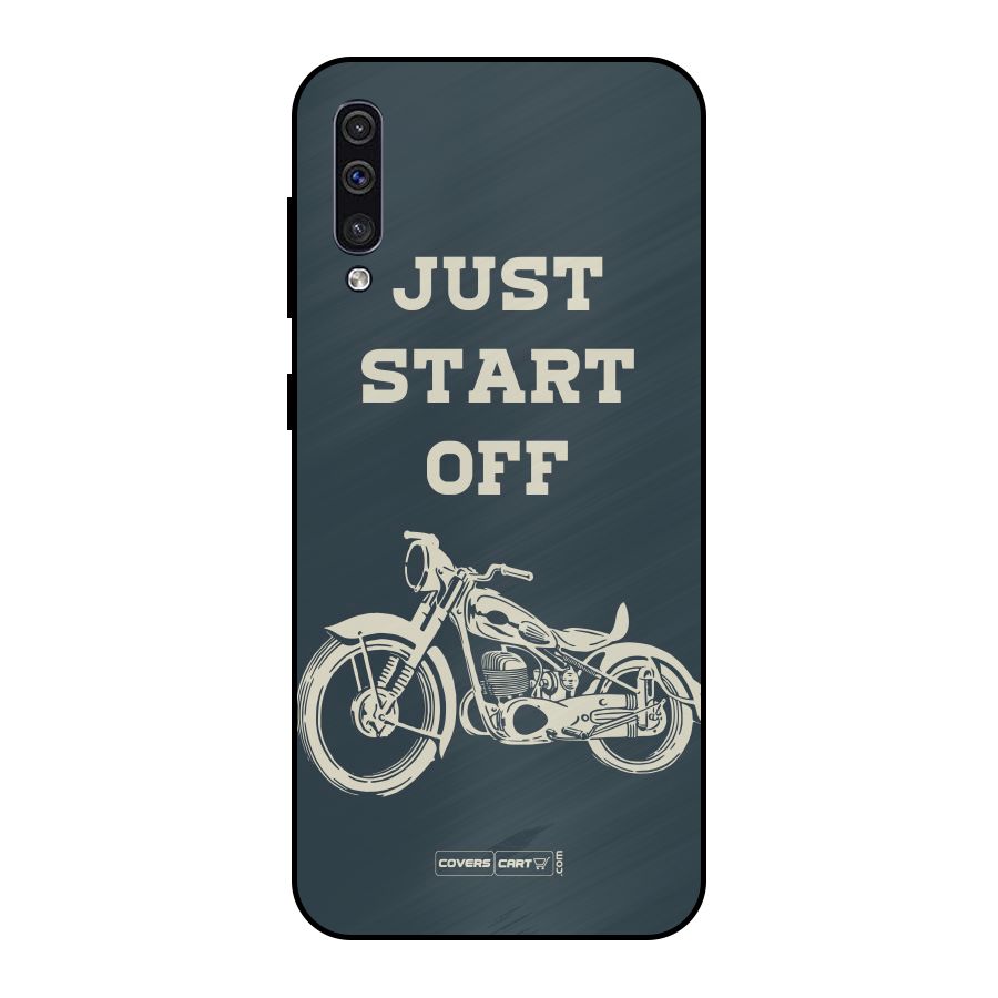Just Start Off Metal Back Case for Galaxy A50