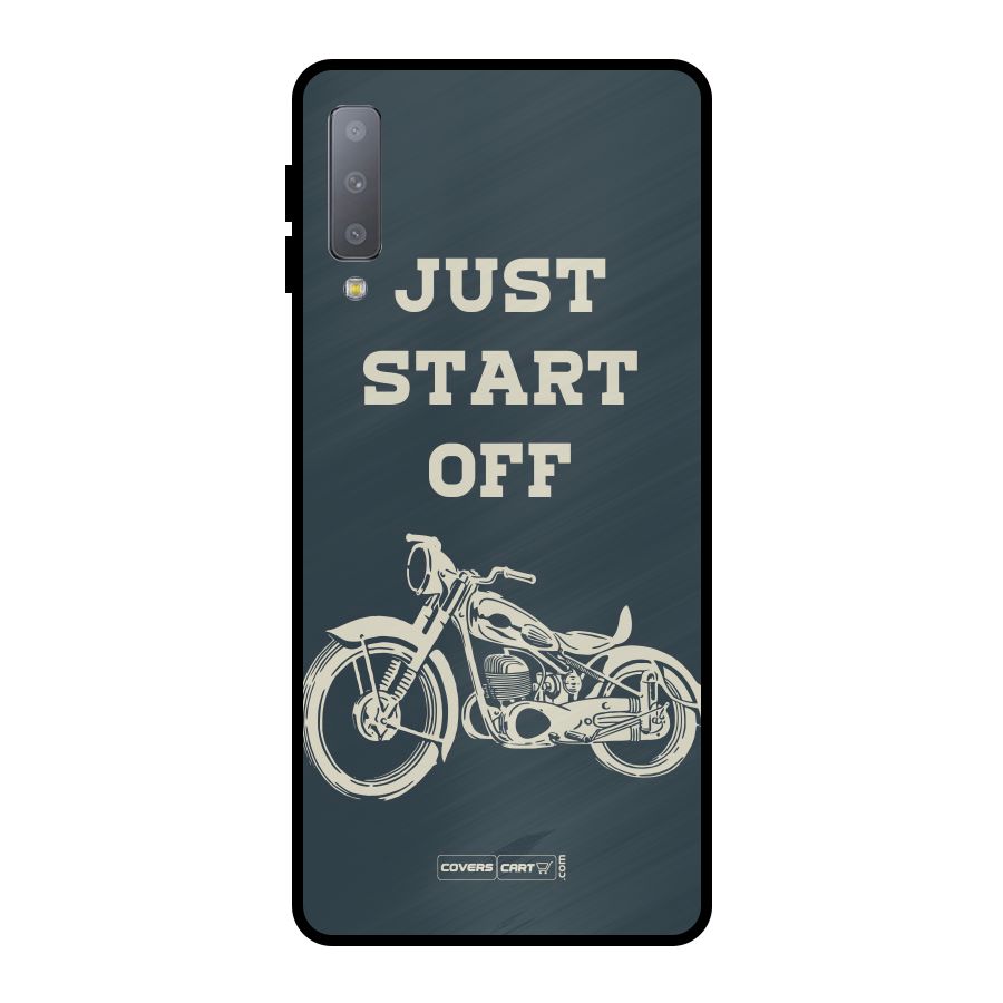 Just Start Off Metal Back Case for Galaxy A7 (2018)