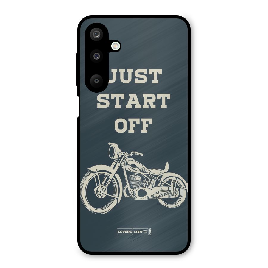 Just Start Off Metal Back Case for Galaxy M16