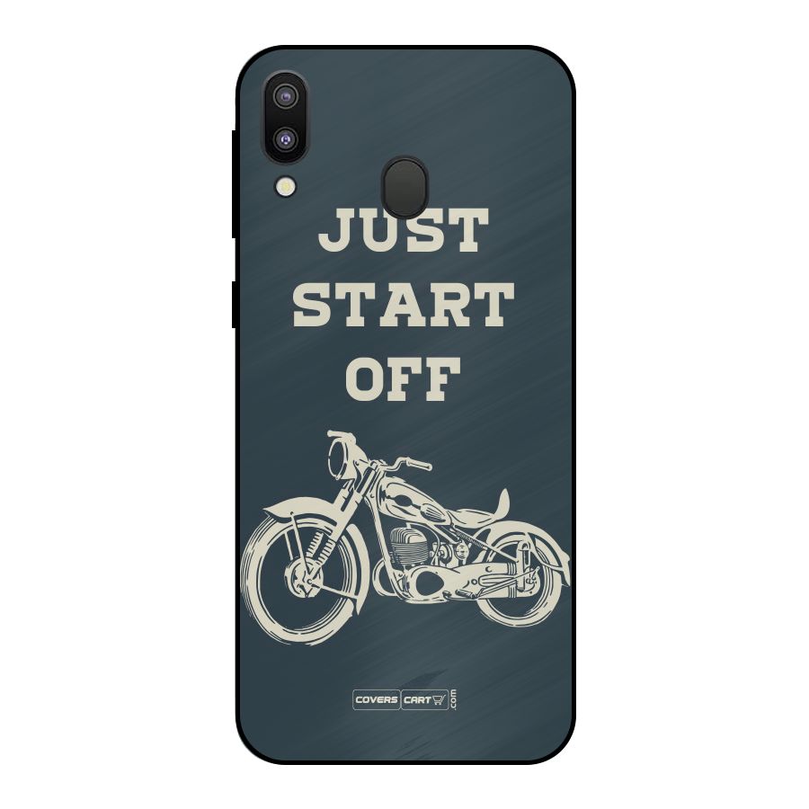 Just Start Off Metal Back Case for Galaxy M20