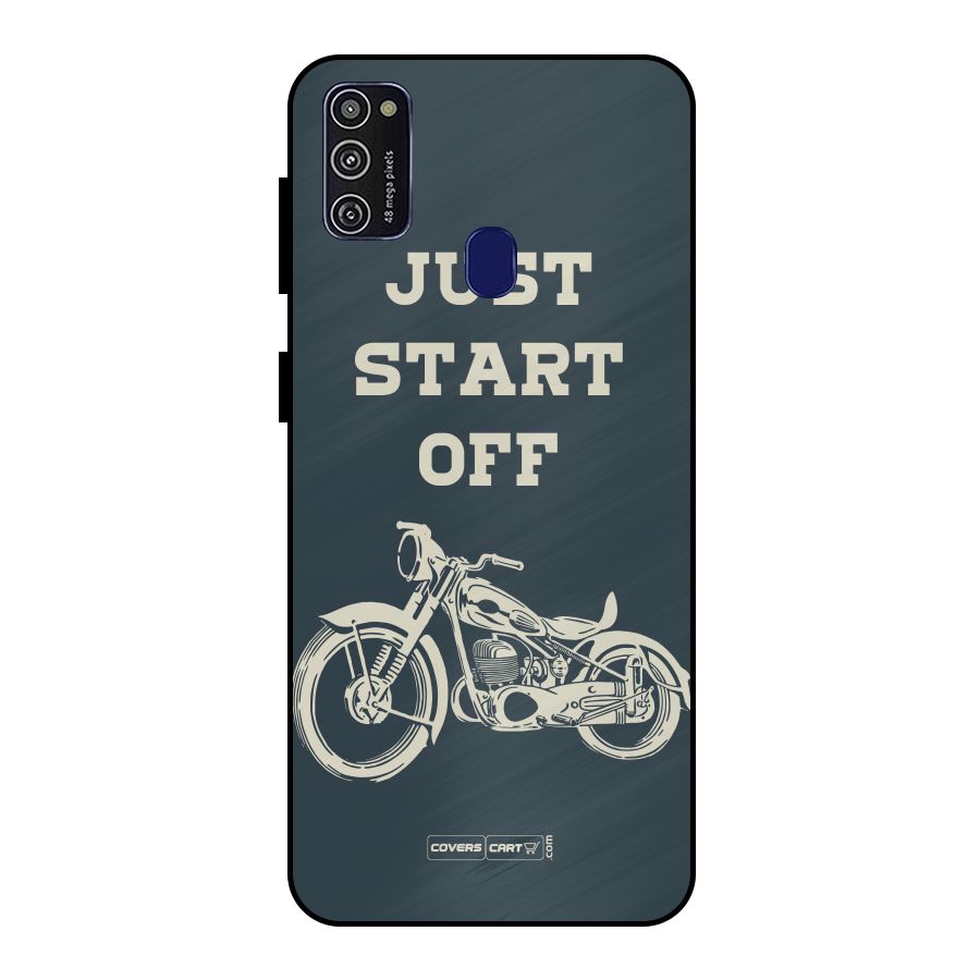 Just Start Off Metal Back Case for Galaxy M30s