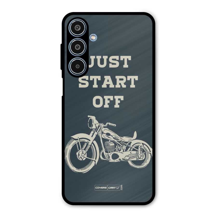 Just Start Off Metal Back Case for Galaxy M35