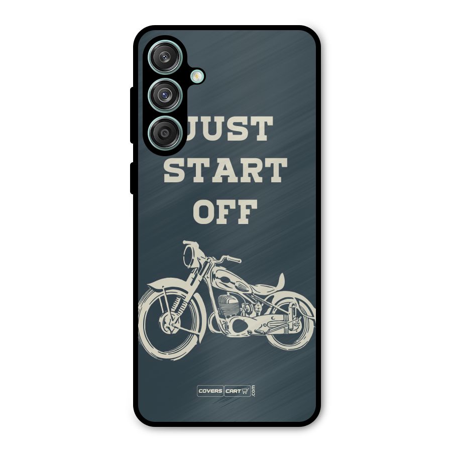 Just Start Off Metal Back Case for Galaxy M55 5G