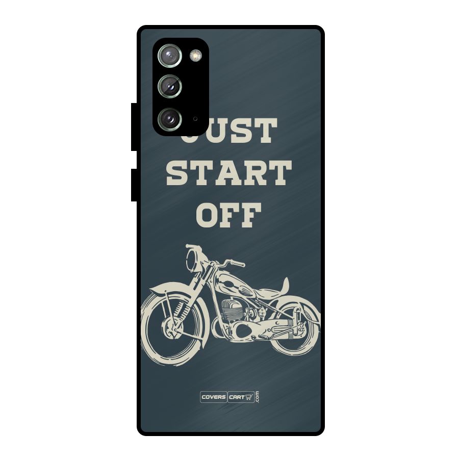 Just Start Off Metal Back Case for Galaxy Note 20