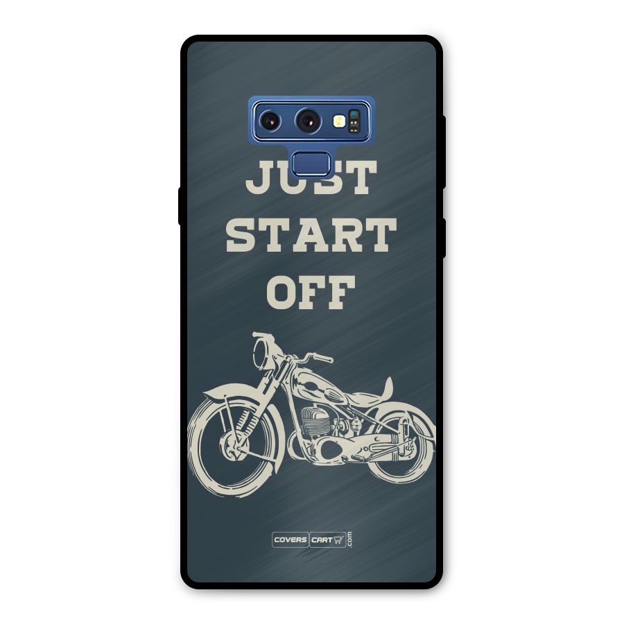 Just Start Off Metal Back Case for Galaxy Note 9