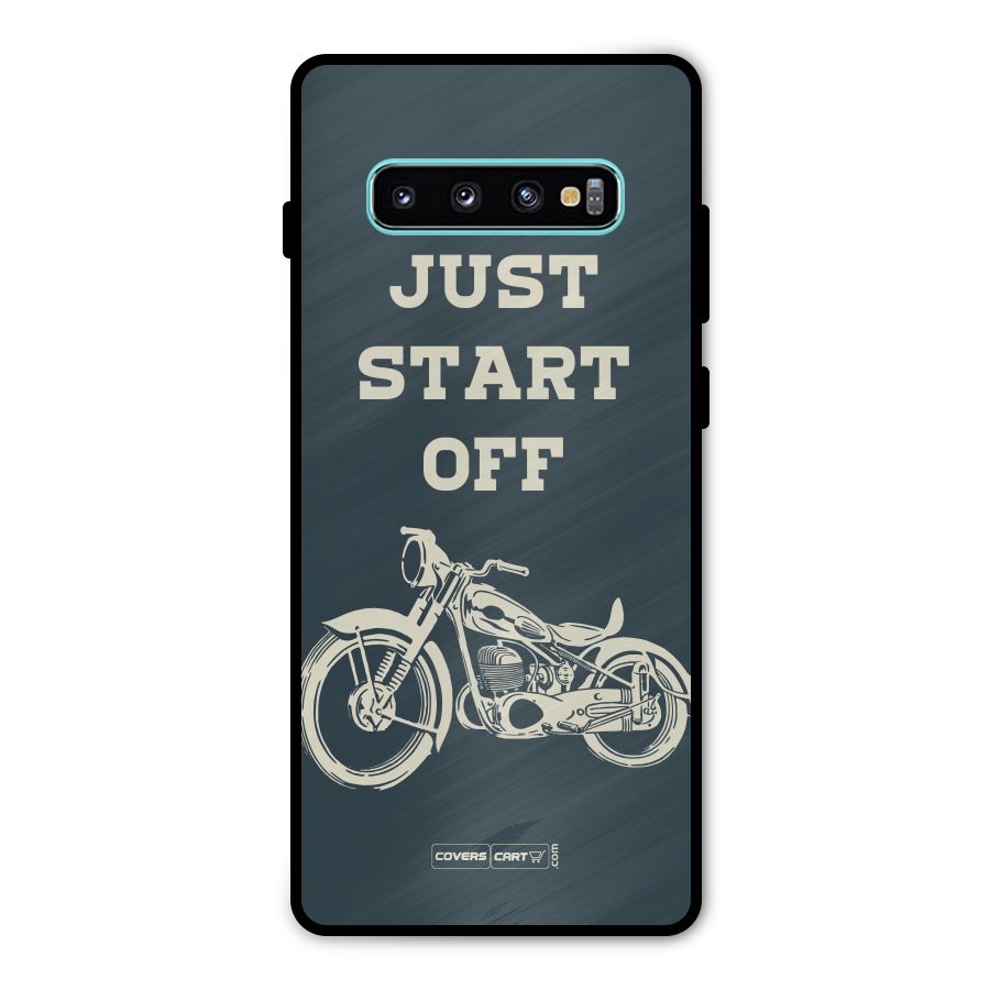 Just Start Off Metal Back Case for Galaxy S10 Plus
