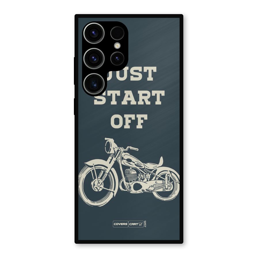 Just Start Off Metal Back Case for Galaxy S23 Ultra