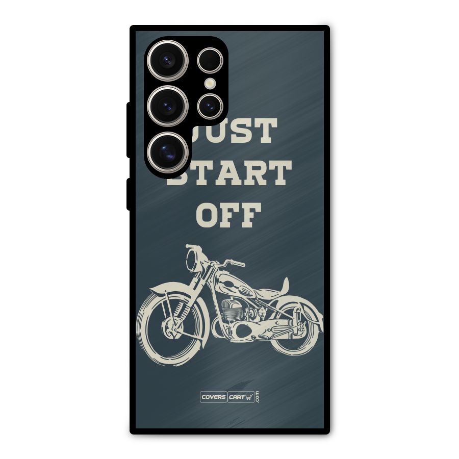 Just Start Off Metal Back Case for Galaxy S24 Ultra