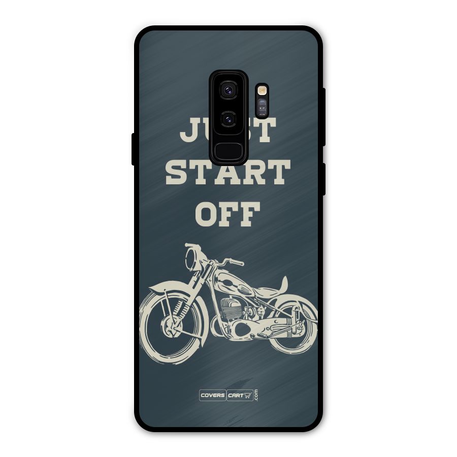 Just Start Off Metal Back Case for Galaxy S9 Plus