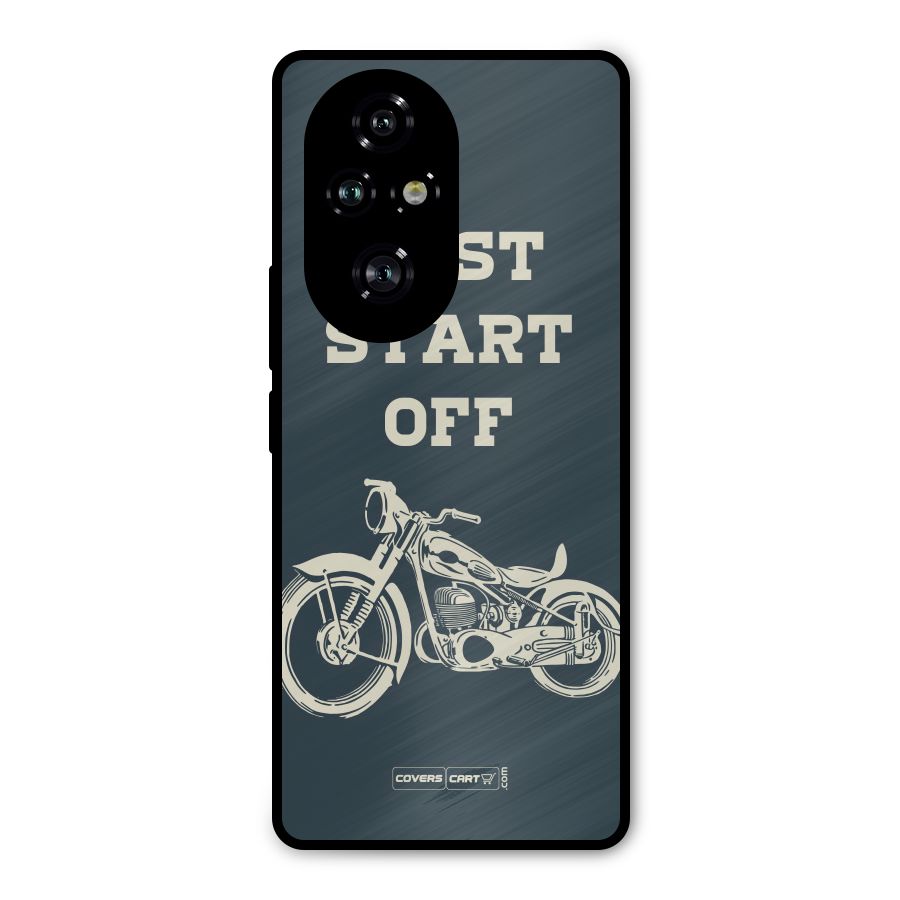 Just Start Off Metal Back Case for Honor 200 Pro