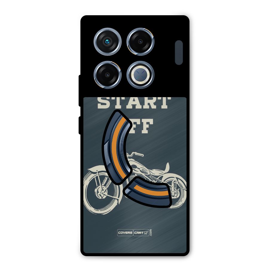 Just Start Off Metal Back Case for Infinix GT 20 Pro