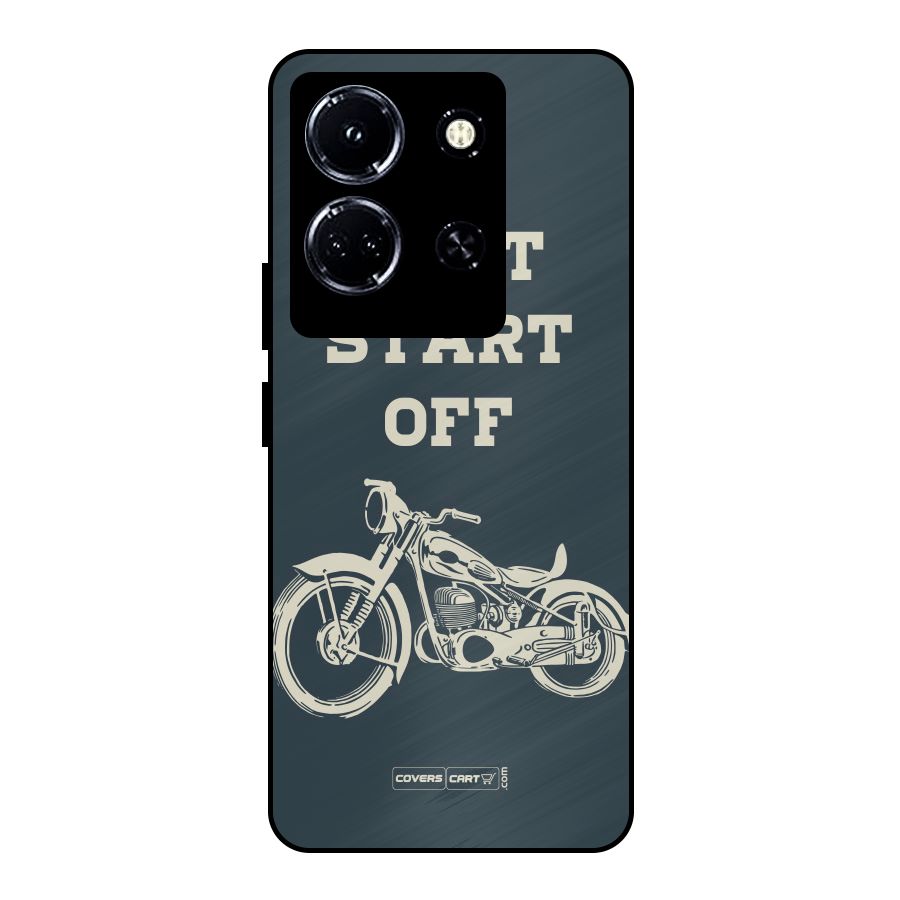 Just Start Off Metal Back Case for Infinix Note 30 5G