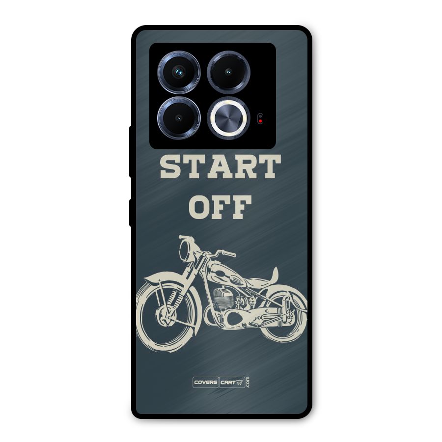 Just Start Off Metal Back Case for Infinix Note 40 5G
