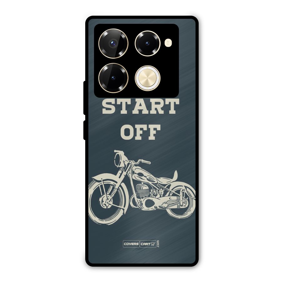 Just Start Off Metal Back Case for Infinix Note 40 Pro
