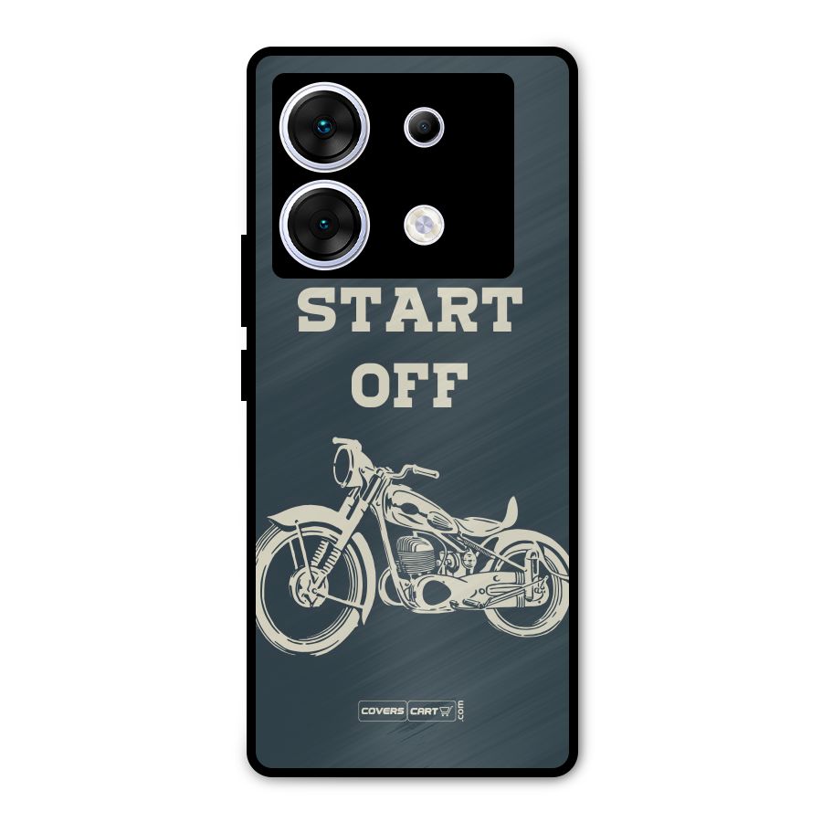 Just Start Off Metal Back Case for Infinix Zero 30 5G