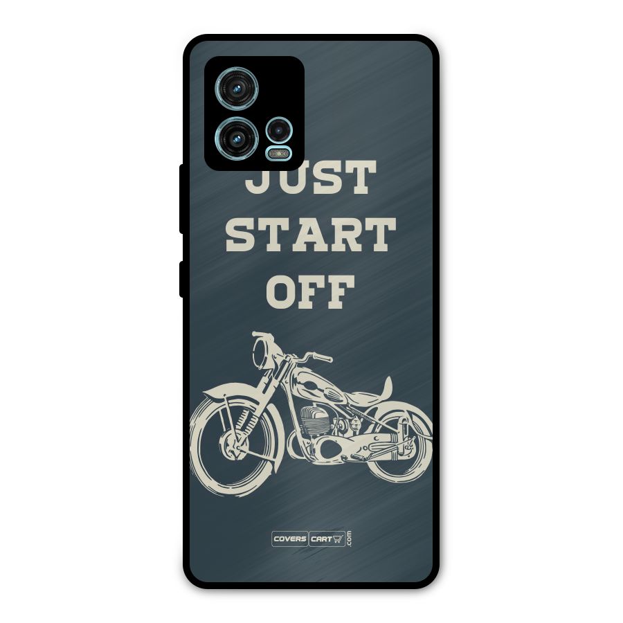 Just Start Off Metal Back Case for Moto G72