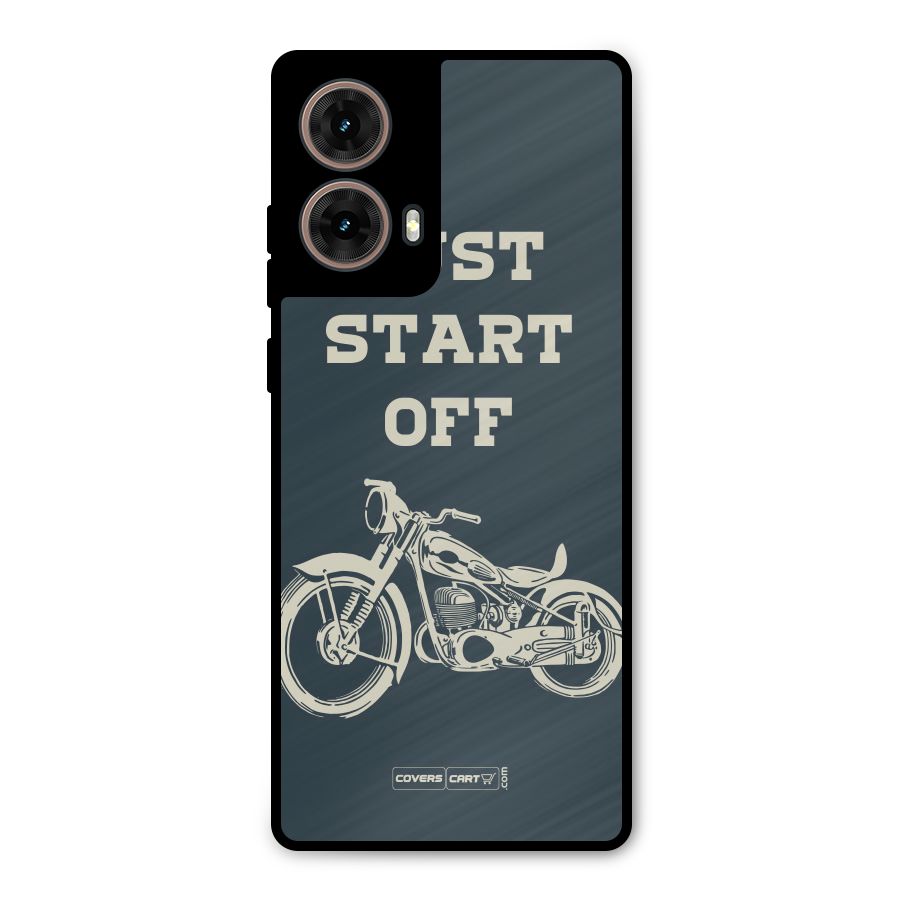 Just Start Off Metal Back Case for Moto G85
