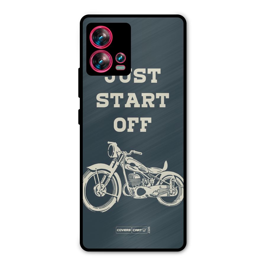 Just Start Off Metal Back Case for Motorola Edge 30 Fusion
