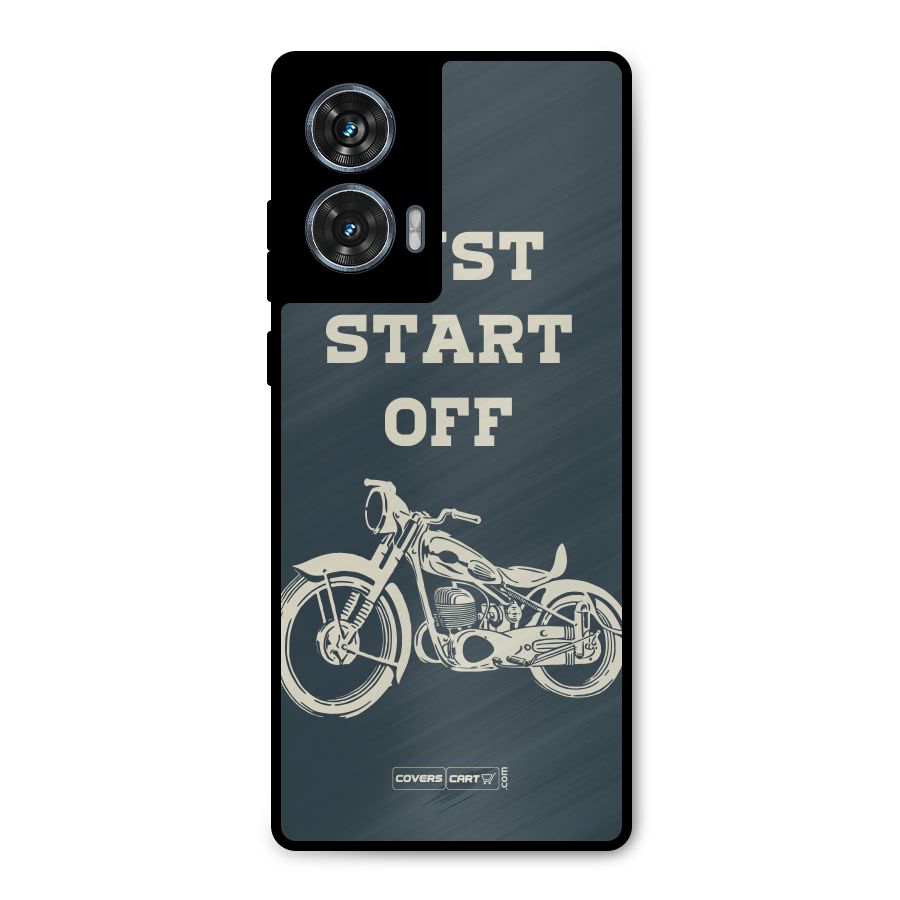 Just Start Off Metal Back Case for Motorola Edge 50 Fusion