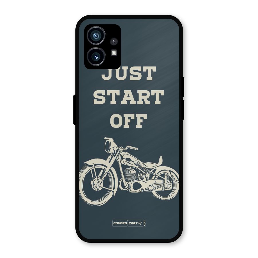Just Start Off Metal Back Case for Nothing Phone 1
