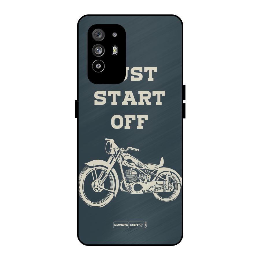 Just Start Off Metal Back Case for Oppo F19 Pro Plus 5G