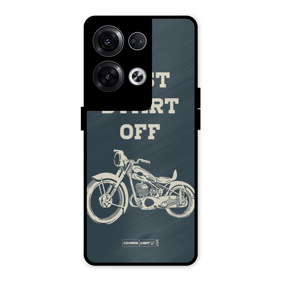 Just Start Off Metal Back Case for Oppo Reno8 Pro 5G