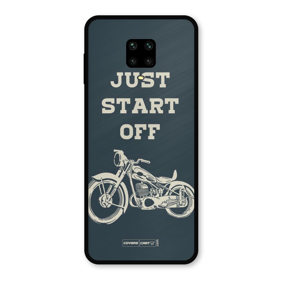 Just Start Off Metal Back Case for Poco M2 Pro