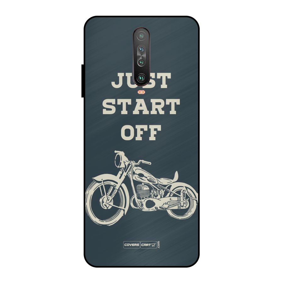 Just Start Off Metal Back Case for Poco X2