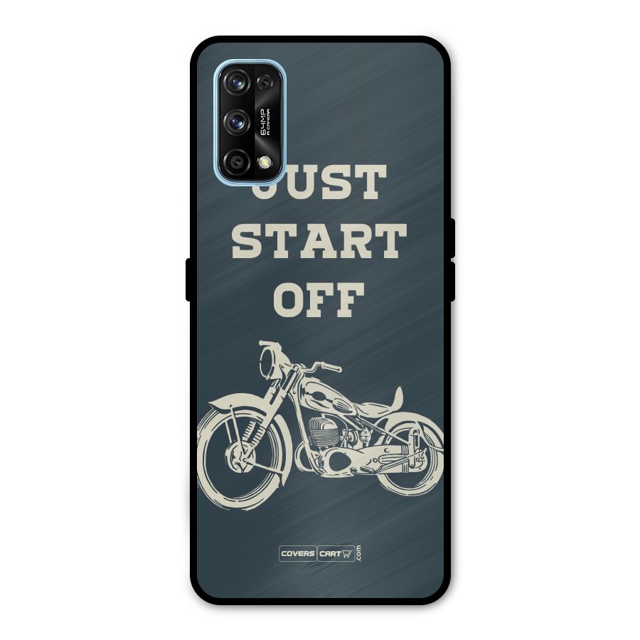 Just Start Off Metal Back Case for Realme 7 Pro