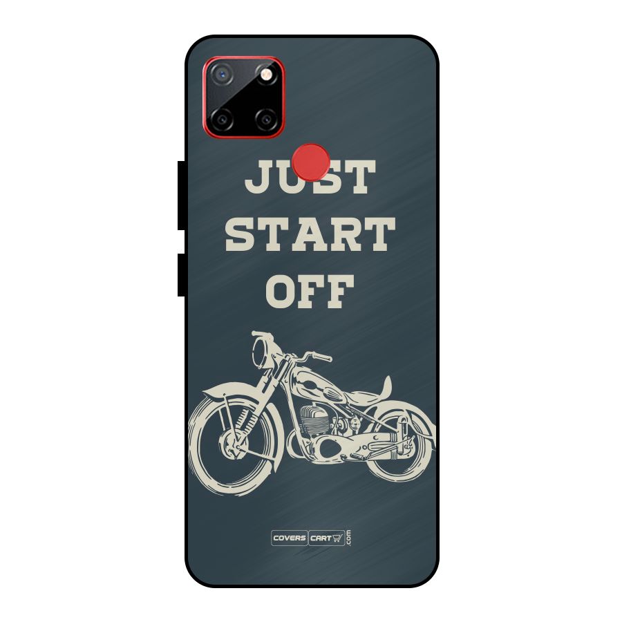 Just Start Off Metal Back Case for Realme C12