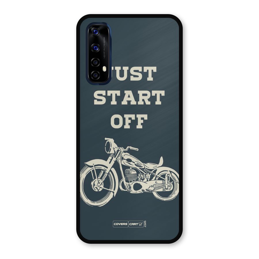 Just Start Off Metal Back Case for Realme Narzo 20 Pro