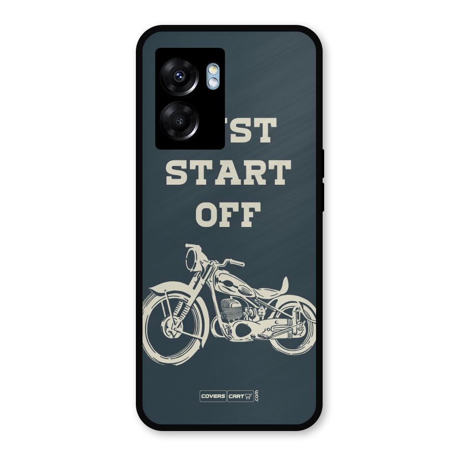 Just Start Off Metal Back Case for Realme Narzo 50 5G