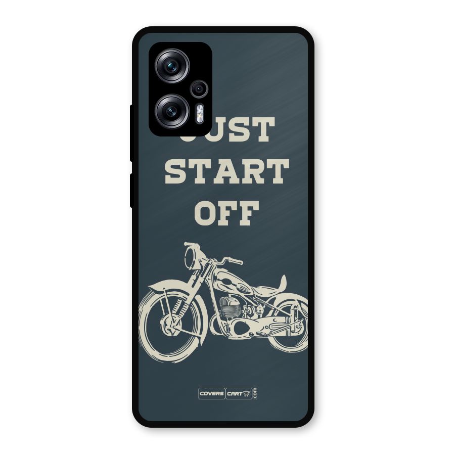 Just Start Off Metal Back Case for Redmi K50i