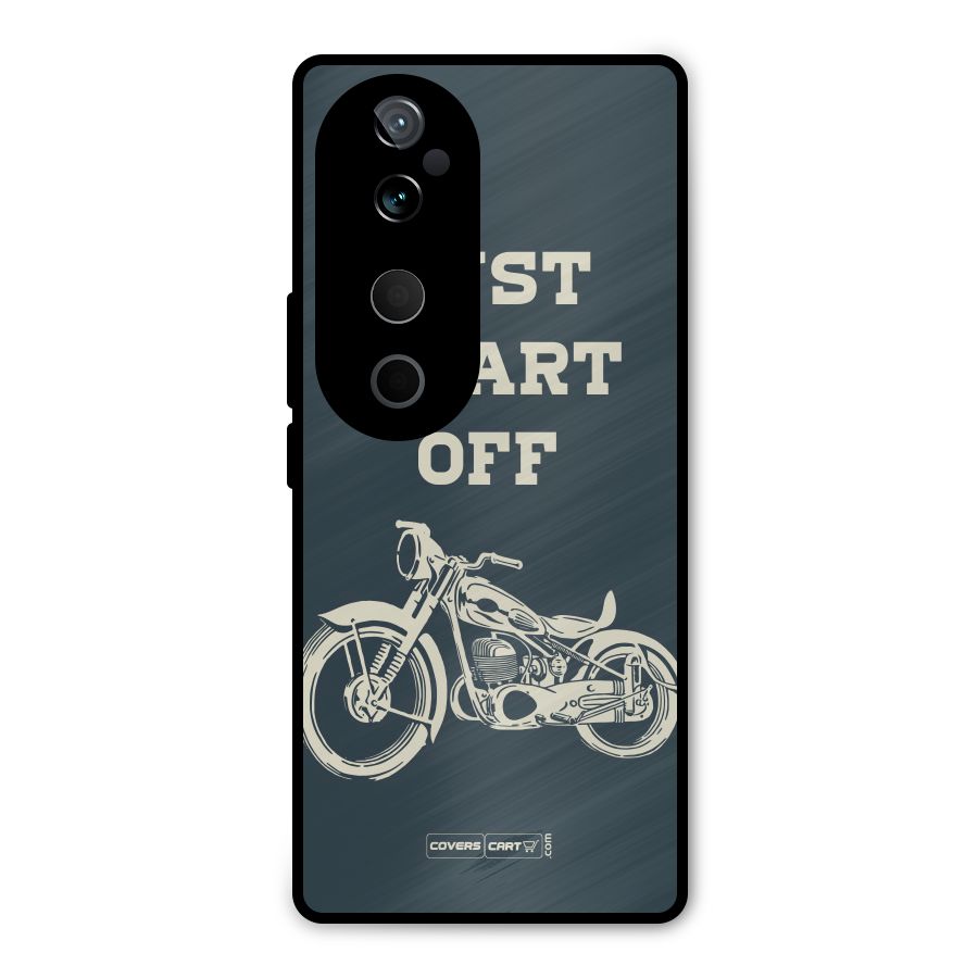 Just Start Off Metal Back Case for Vivo T3 Ultra