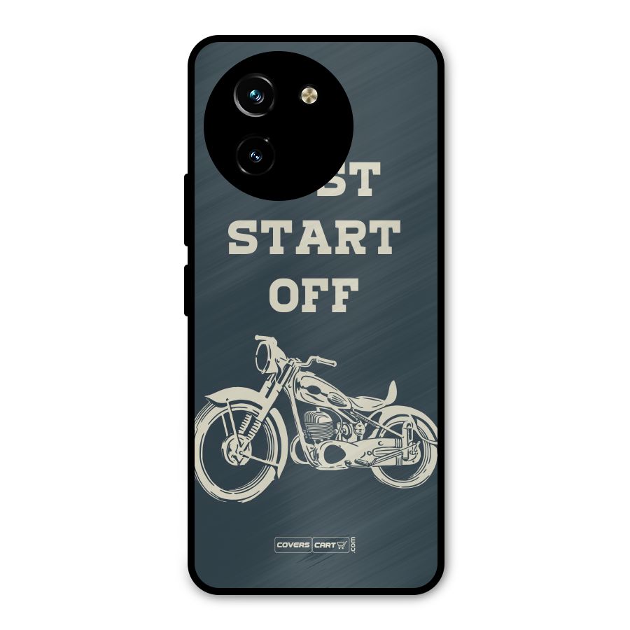 Just Start Off Metal Back Case for Vivo T3x