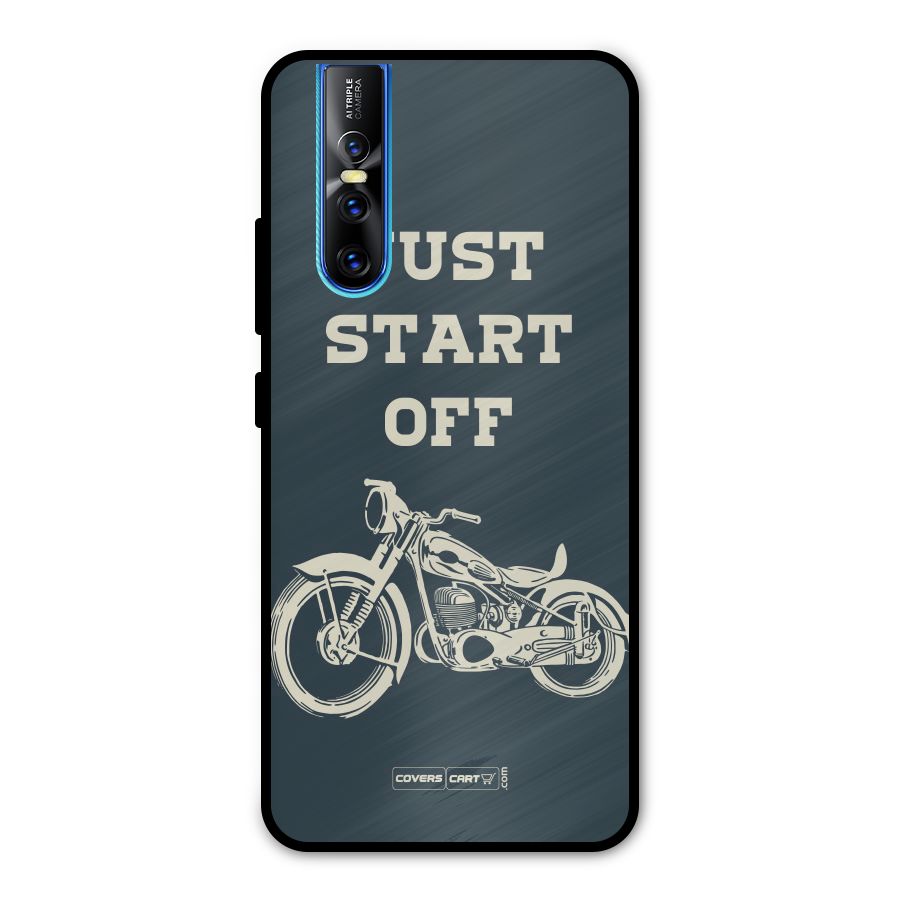 Just Start Off Metal Back Case for Vivo V15 Pro