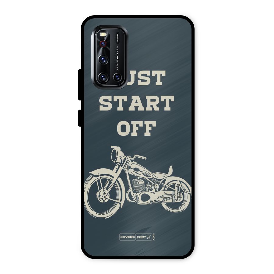 Just Start Off Metal Back Case for Vivo V19