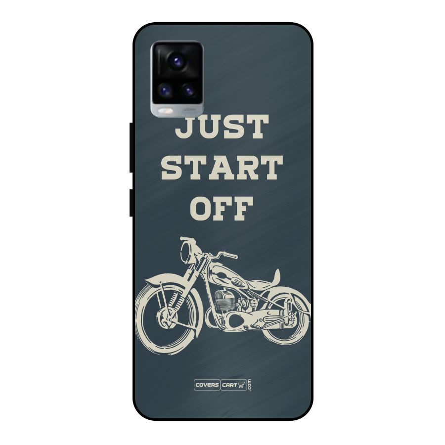 Just Start Off Metal Back Case for Vivo V20