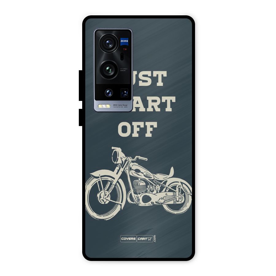 Just Start Off Metal Back Case for Vivo X60 Pro Plus