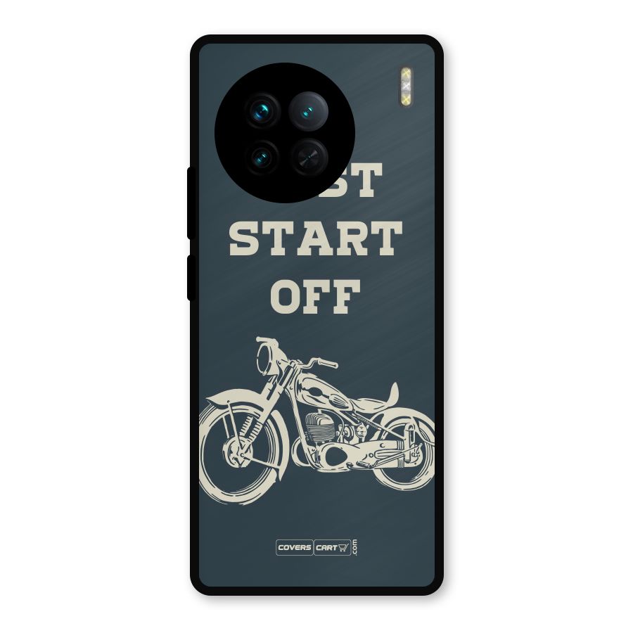 Just Start Off Metal Back Case for Vivo X90