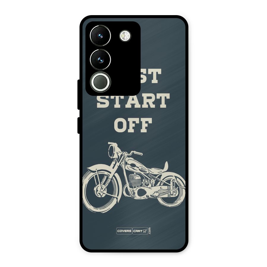 Just Start Off Metal Back Case for Vivo Y200