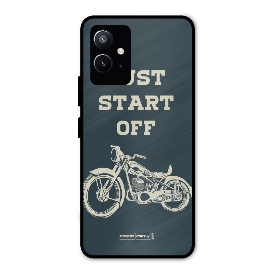 Just Start Off Metal Back Case for Vivo Y75 5G