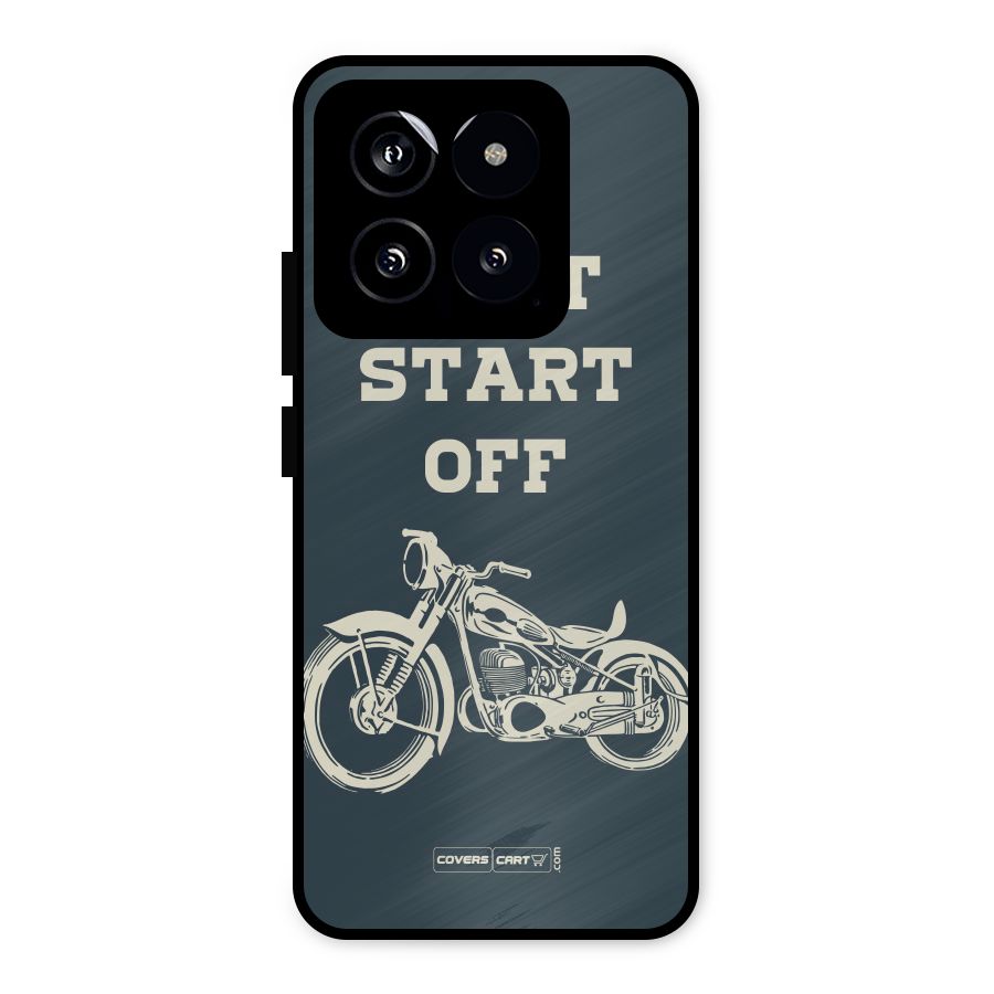 Just Start Off Metal Back Case for Xiaomi 14