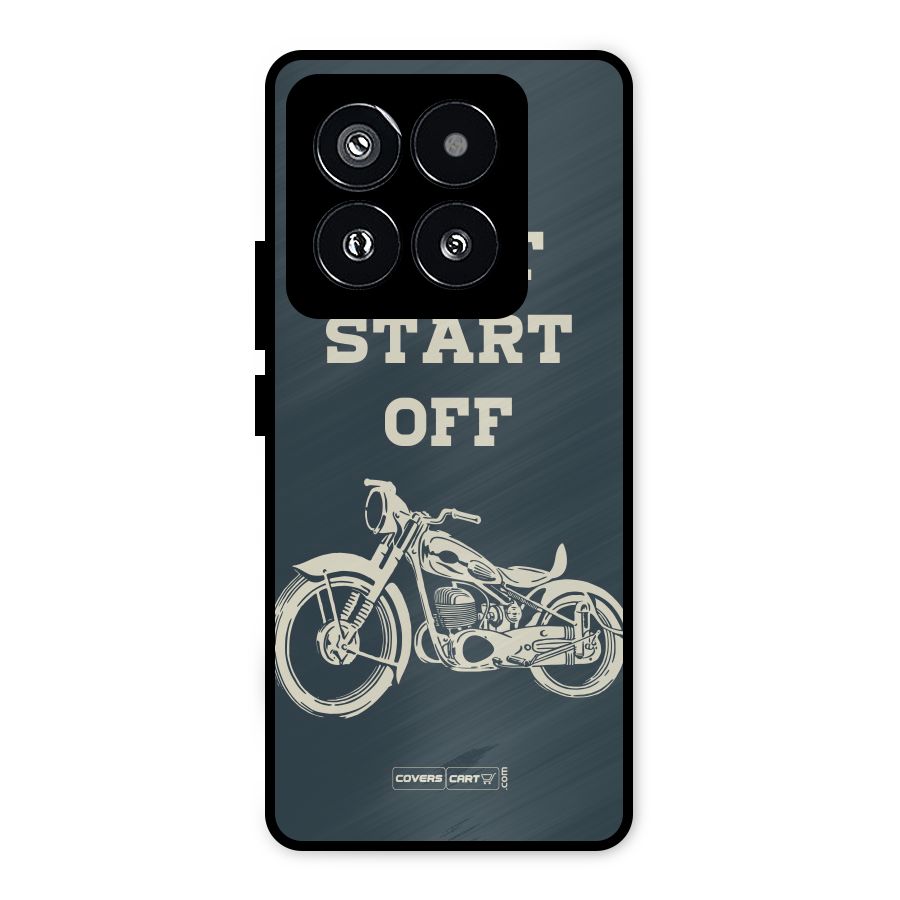 Just Start Off Metal Back Case for Xiaomi 14 Pro