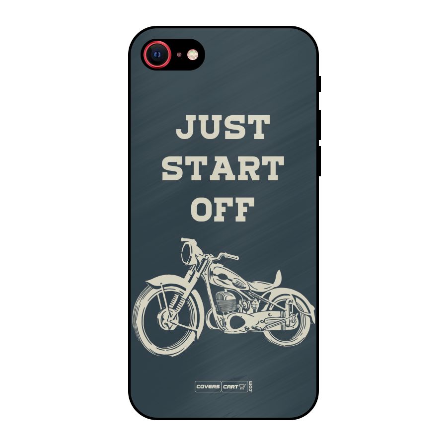 Just Start Off Metal Back Case for iPhone 7
