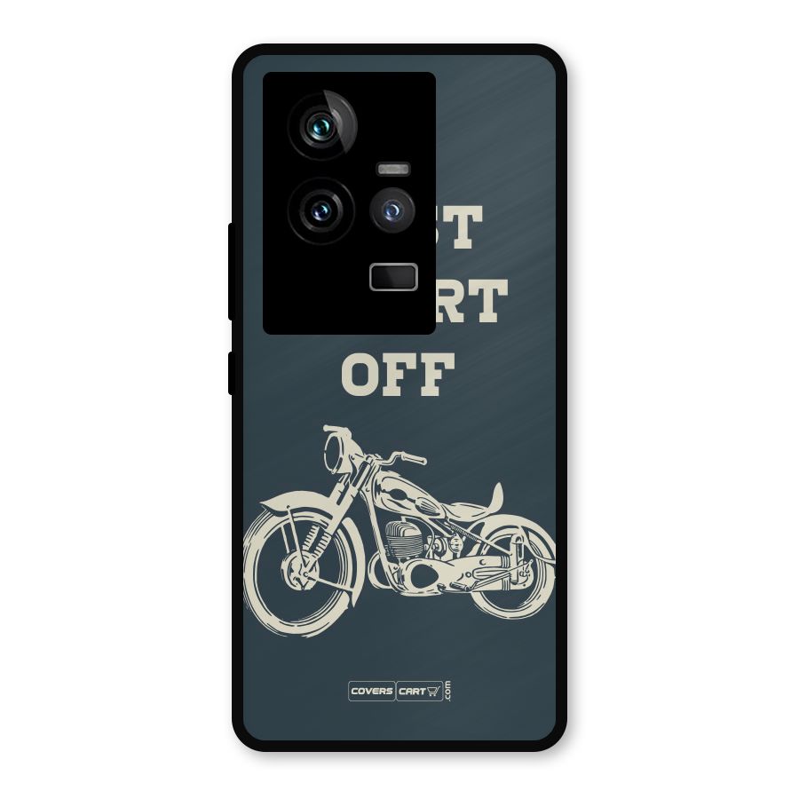 Just Start Off Metal Back Case for iQOO 11 5G