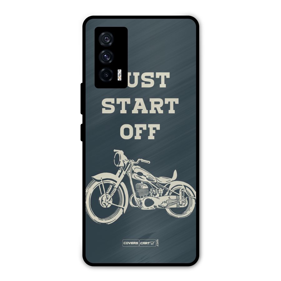 Just Start Off Metal Back Case for iQOO 7 5G