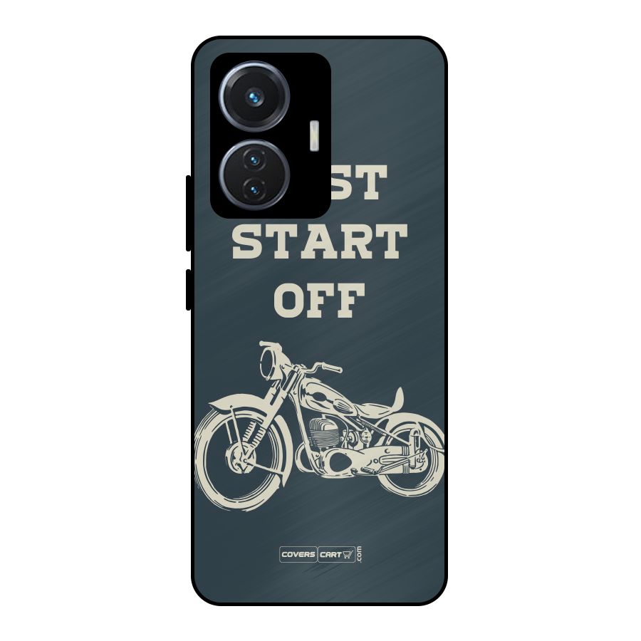 Just Start Off Metal Back Case for iQOO Z6 44W